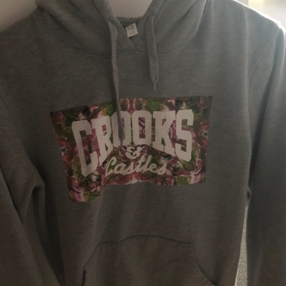 Crooks and castles grey woman’s hoodie - Picture 2 of 3